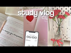 study vlog 🎧 life of a high school student, lots of studying