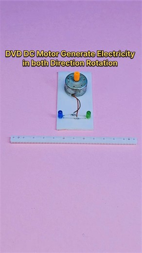 DVD DC Motor Generate Electricity in both Direction #diy #shorts #ytshorts