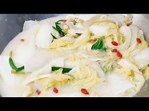 WHITE CABBAGE STIR FRY AND SOYA MILK SAUCE