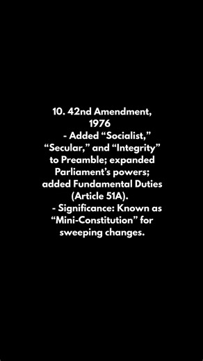 Top 10 Important Amendments to the Indian Constitution