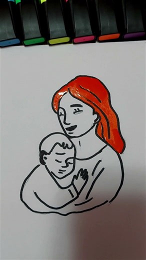 Painting Mom in a Red Sweater - ASMR - Acrylic Paint