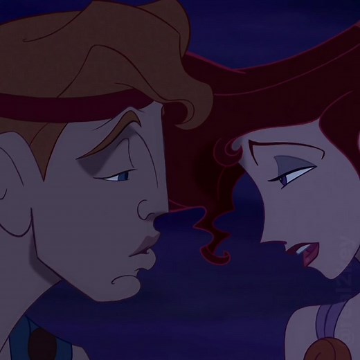 Escena de Megara y Hércules en la película (1997)