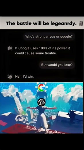 Google vs chatgpt 🥶 #anime