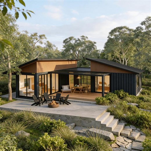 1x40' 2x20' Container House Plans | 3 Bed 2 Bath Container Home | Full Set Shipping Container Home Plans | Modern House Design - Pdfs & CAD - Etsy