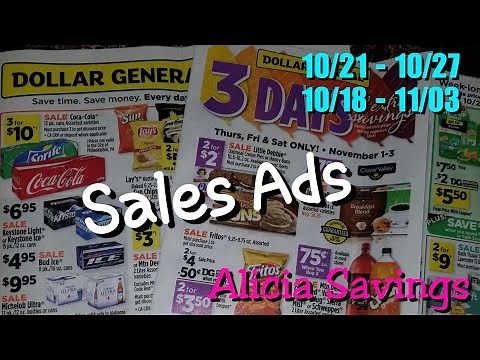 Next 2 weeks sale ads! Dollar General New Sale Ads 10/21 - 10/27 & 10/28 - 11/3