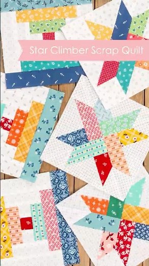 I made six of the Star Climber Scrap Quilt Blocks 🤩⁠