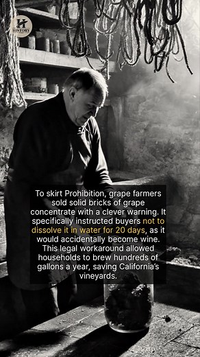 52K views · 1.1K reactions | The clever loophole that let Americans make wine during Prohibition. | The History Page | Facebook