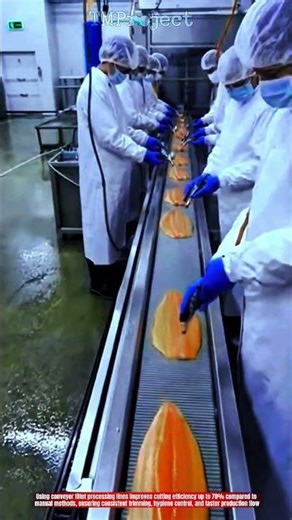 Stop Manual Fish Processing, Use Conveyor Fillet Line to Trim Salmon Precision