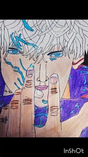 Realistic drawing of Gojo