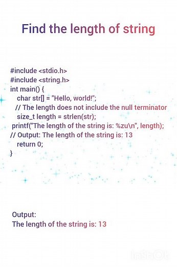 find the length of string