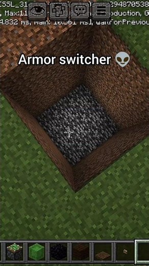 Minecraft:-Armor switcher👽#minecraft #gaming #viral #shorts