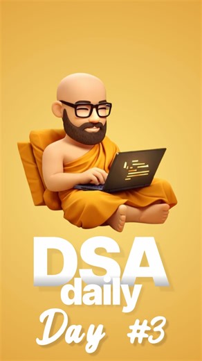 The coding monk on Instagram: "DSA Daily #3 🚀 Day 3 of my DSA daily challenge 💪 I’m solving 1–3 DSA questions every day and sharing the problem + my approach here to stay consistent and help others preparing for interviews. If you’re on the same journey — follow along and let’s grow together 🚀 #dsadaily #dsa #codingchallenge #100daysofcode #leetcode #interviewprep #softwaredeveloper #programming #codinglife #developersofinstagram #thecodingmonk"
