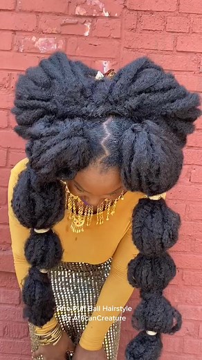 Stylish Afro Puff Ball Hairstyle Tutorial