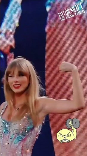 Taylor Swift flexing her muscle #taylorswift #swifties #erastour