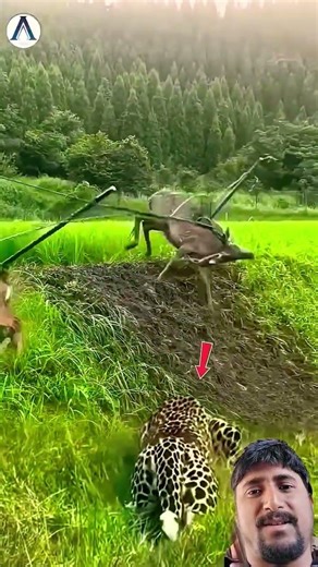 Deer Breaks Fence While Escaping Leopard Attack‼️🦌🐆 #shorts