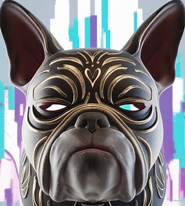 Bulldog Dog Mask, Paper Craft Template, Printable Bulldog, Mask, Instant PDF Download, 3D Low Poly Mask, Origami Animal, - Etsy UK