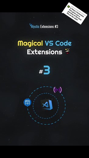Replying to @SusgUY446 Mystic Extensions #3: Magical VS Code Extensions 🧙🏻‍♂️🪄 #html #htmltricks #programming #programmingtips #coding #codinghacks #vscode #vscodeextension #fyp #viral #liveserverpreview