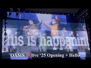 OASIS 🇬🇧 Opening + Hello 오아시스 live ‘25 in Korea [4K] 251021 @Goyang Stadium