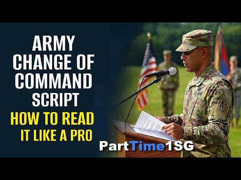 Army Change of Command Script I Example Reading
