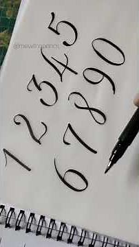 Numbers in Calligraphy Tutorial #numbers #shorts