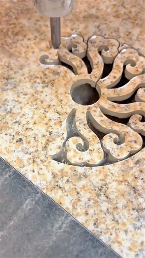 The Art of Precision Intricate Floral Patterns Carved into Natural Granite