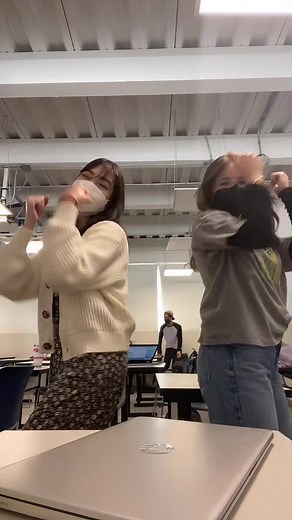 Engaging Dance Routine in Classroom Setting