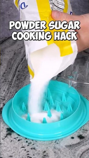 Never run out of powdered sugar again #kitchenhacks #tips