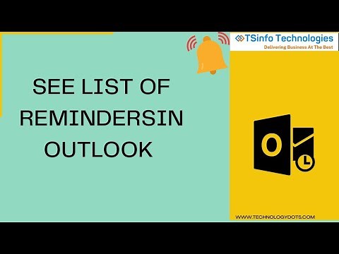 See list of reminders in outlook | Microsoft Outlook | Outlook for Beginners