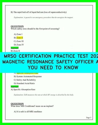 MRSO Certification Practice Test 2026 | Magnetic Resonance Safety Officer Complete Guide