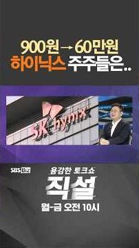 [직설] 900원이 60만원으로 하이닉스 주주들은.. #홍춘욱