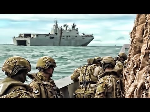 Australian Troops Amphibious Landing • Largest Since WWII