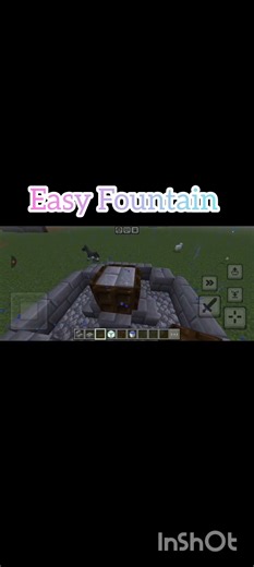 Fountain build hack #shorts #minecraft