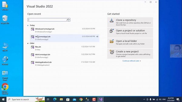 VB.net & C# Visual studio 2022: Solve error This windows is not supported for the selected project
