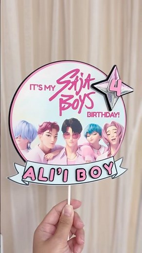 CUSTOM 3D CAKE TOPPER | SAJA BOYS BIRTHDAY THEME