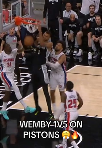 Wemby Takes on the Whole Pistons Squad in Epic Showdown