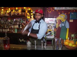 Making the Malk Punch at Nickel City's pop-up Simpsons bar | 10/2019