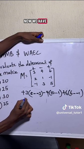 Determinant of 3 x 3 matrix in under 60 secs #maths #math #fyp #waec #jamb @INSTRUCTOR__ALISON | MathTutor @Dr Austin @chemistry online class @Math Tutor IGCSE IB ALEVEL SAT @Tutor Hakim @MyEdSpace Chemistry @TutorZed @Louise English Teacher, Author @Claire | Your English Tutor UK @Your Favorite English Tutor