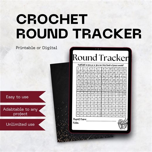 Crochet Round Tracker Printable | Project Tracker for Amigurumi (PDF Download)