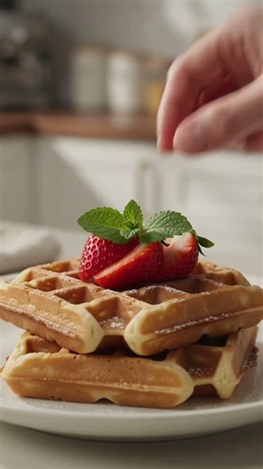 Waffle recipe. Recipe in the description. #food #viral