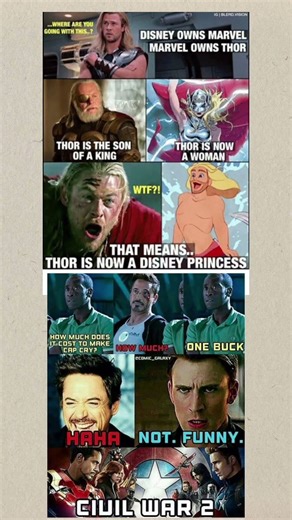 Thor Becomes a Disney Princess 😂 | #shorts #memes #harrypotter