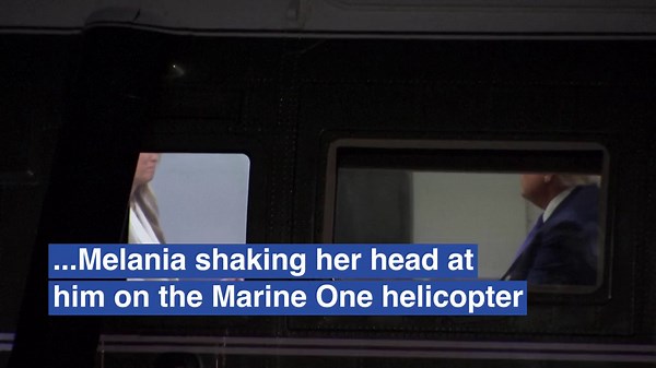 Trump and Melania have heated conversation on Marine One helicopter
