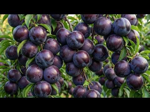 Massive Black Amber Plum Trees Loaded With Giant Fruits!