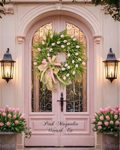 Spring Tulip Wreath - Etsy