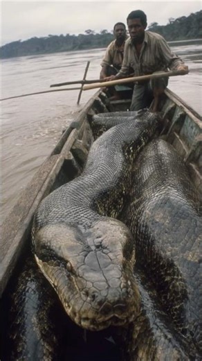 60-Foot Anaconda Filmed Chasing Boat in Amazon Jungle River