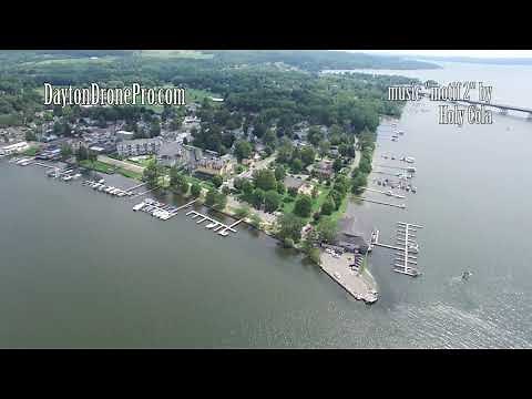 Bemus Point, Lake Chautauqua, NY - Aerial Drone Video