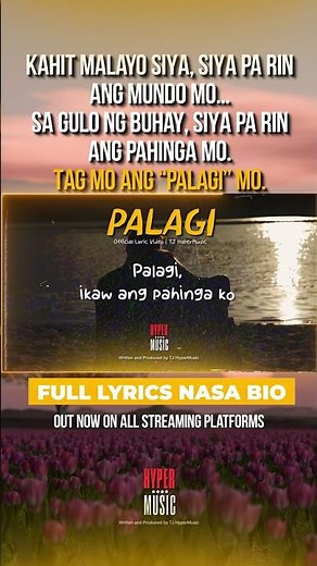 PALAGI - Official Lyric Video | TJ HyperMusic