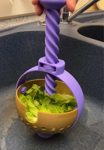 3D Printed Salad Dryer for Kitchen Use