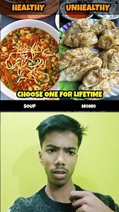 Healthy vs Unhealthy Food 😋 #challenge #foodchallenge #intertainment