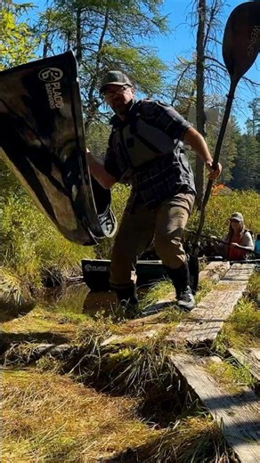 How to Carry a Pack Canoe #shorts