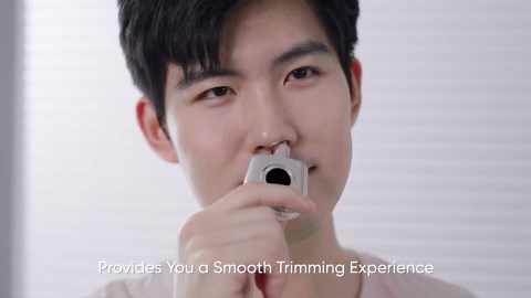 Portable Nose Hair Trimmer for Men Women Rechargeable with LED Display, Nose Hair Removal 10,000 RPM Motor & Dual-Edge Blades [Replacement Cutterhead Included]